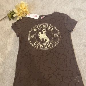 Burnout style Wyoming Cowboys T